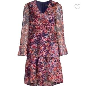 Julia Jordan Floral-Print Ruffle Tiered A-Line Dress | 8​
